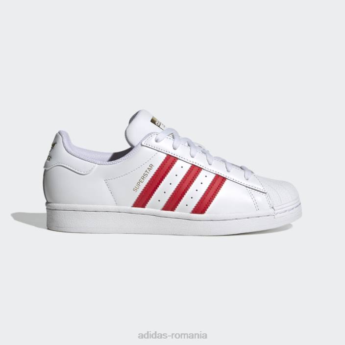 Adidas pantofi superstar aurii metalici moda femei alb/stacojiu/auriu metalic 2JBN22094