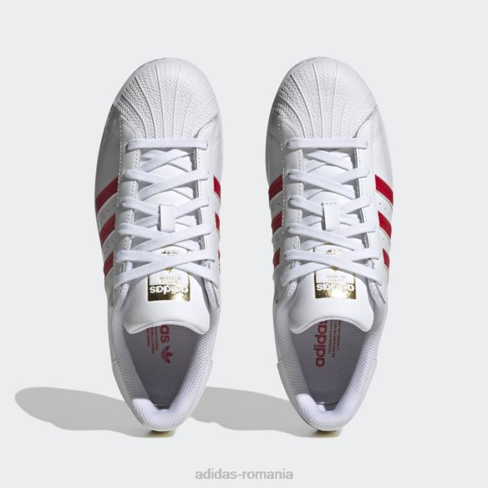 Adidas pantofi superstar aurii metalici moda femei alb/stacojiu/auriu metalic 2JBN22094