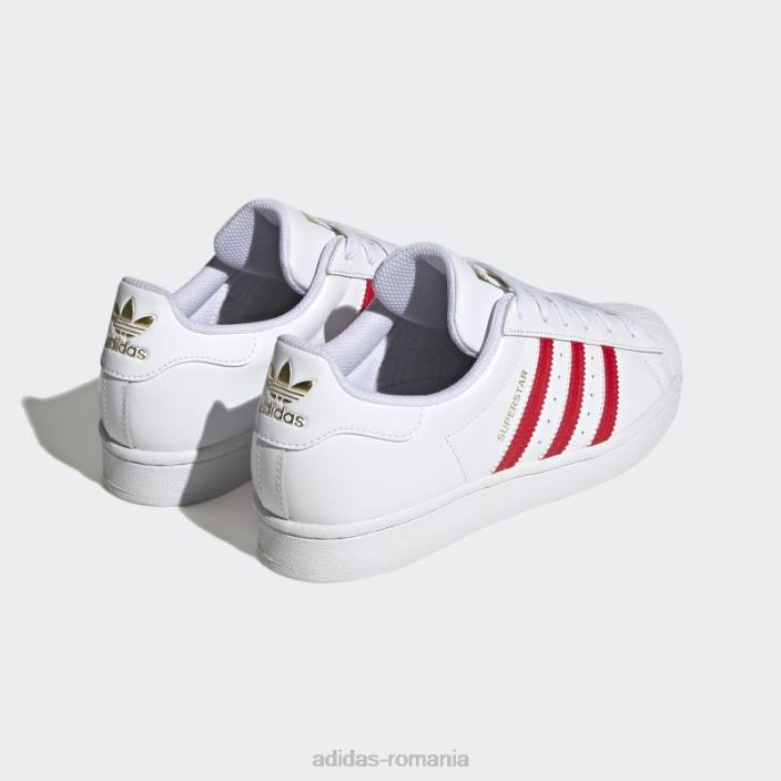 Adidas pantofi superstar aurii metalici moda femei alb/stacojiu/auriu metalic 2JBN22094