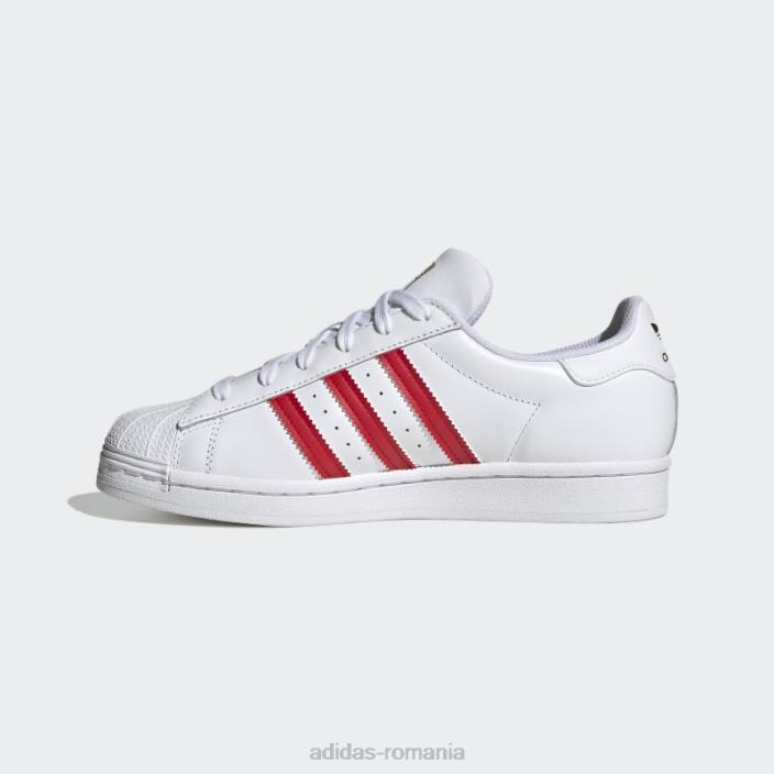 Adidas pantofi superstar aurii metalici moda femei alb/stacojiu/auriu metalic 2JBN22094