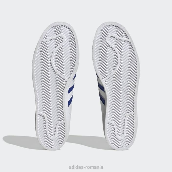 Adidas pantofi superstar de moda aurii metalici femei alb/albastru/auriu metalic 2JBN22072