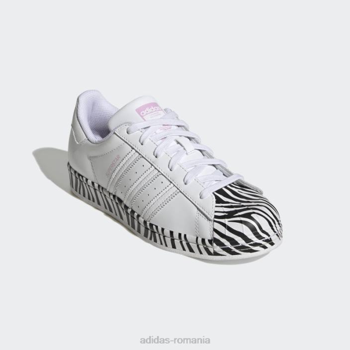 Adidas pantofi superstar eleganti liliac femei alb/liliac/negru 2JBN22140