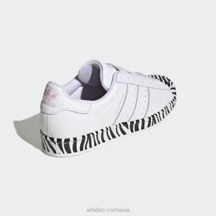 Adidas pantofi superstar eleganti liliac femei alb/liliac/negru 2JBN22140