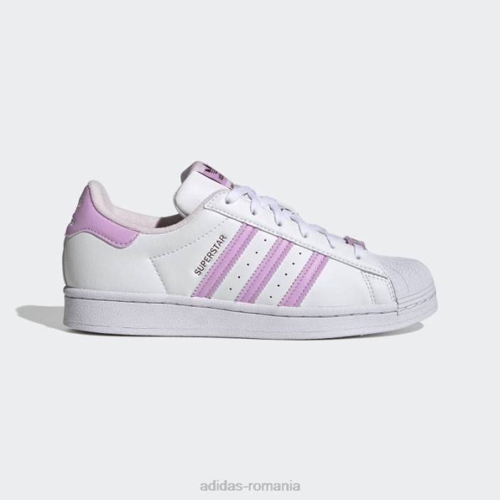 Adidas superstar albă pantofii ei vegani adidas femei alb/liliac/roz 2JBN22167
