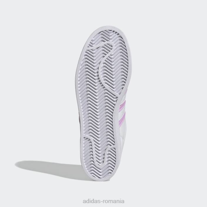Adidas superstar albă pantofii ei vegani adidas femei alb/liliac/roz 2JBN22167