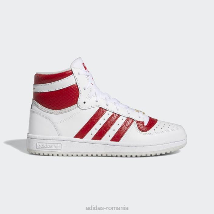 Adidas top ten rb pantofi roșii femei alb/rosu/gri 2JBN22245