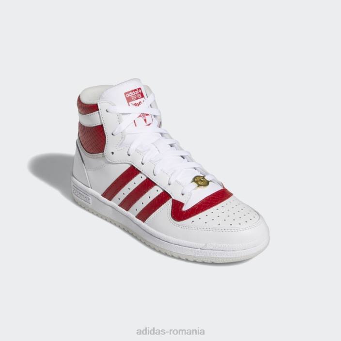 Adidas top ten rb pantofi roșii femei alb/rosu/gri 2JBN22245