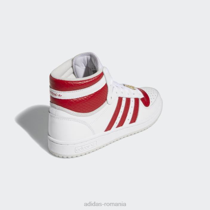 Adidas top ten rb pantofi roșii femei alb/rosu/gri 2JBN22245