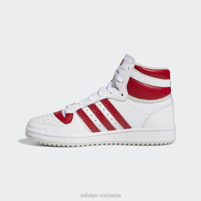 Adidas top ten rb pantofi roșii femei alb/rosu/gri 2JBN22245