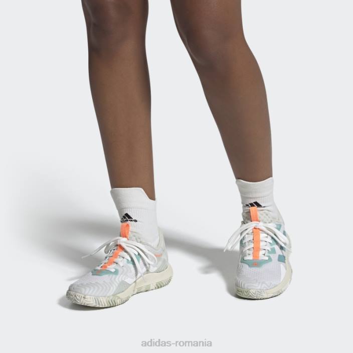 Adidas pantofi de tenis albi cu talpă de control femei alb/ton menta/gri orbit 2JBN2147