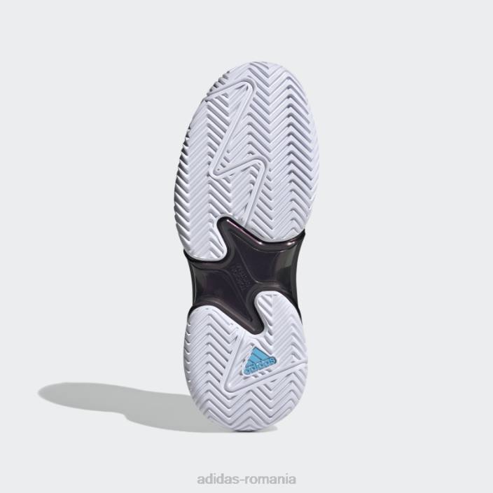 Adidas pantofi de tenis baricade argintii femei alb/argintiu/cian 2JBN16284