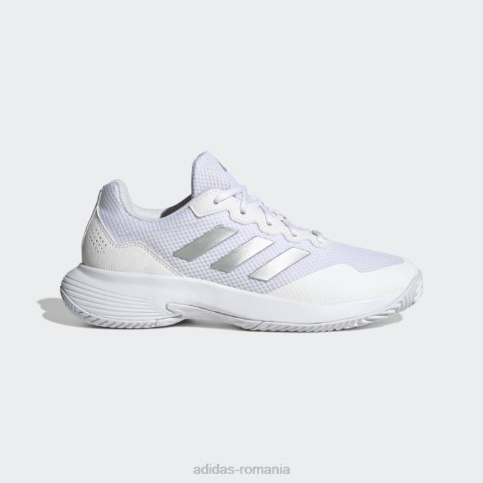 Adidas pantofi de tenis gamecourt 2.0 argintii femei alb/argintiu 2JBN15924