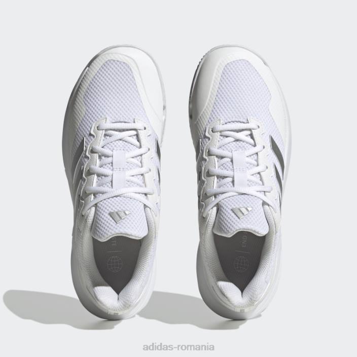 Adidas pantofi de tenis gamecourt 2.0 argintii femei alb/argintiu 2JBN15924