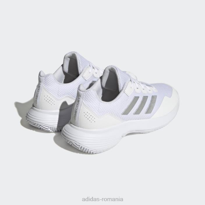 Adidas pantofi de tenis gamecourt 2.0 argintii femei alb/argintiu 2JBN15924