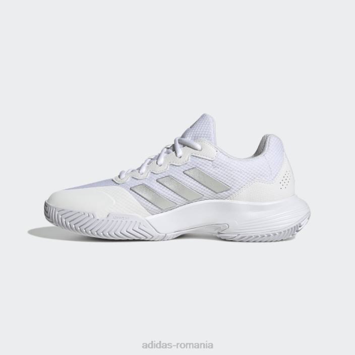 Adidas pantofi de tenis gamecourt 2.0 argintii femei alb/argintiu 2JBN15924