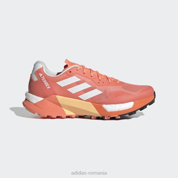 Adidas pantofi de alergare coral terrex agravic ultra trail femei coral/alb/portocaliu 2JBN16085