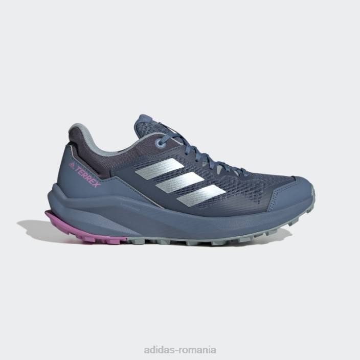 Adidas pantofi de alergare pe trail de oțel terrex trailrider femei oțel/gri met/liliac 2JBN16193