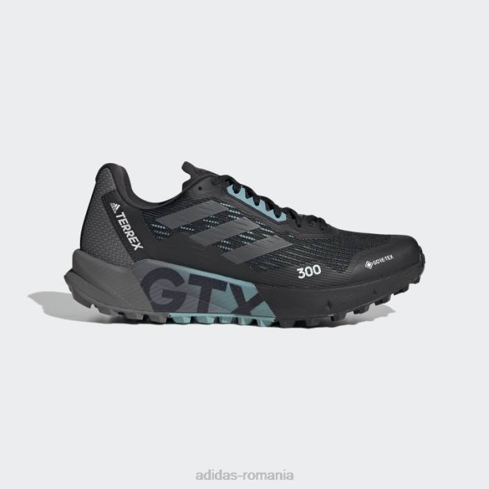 Adidas pantofi de alergare pe trail mint ton terrex agravic flow 2.0 gore-tex femei negru/gri/mentă ton 2JBN16280