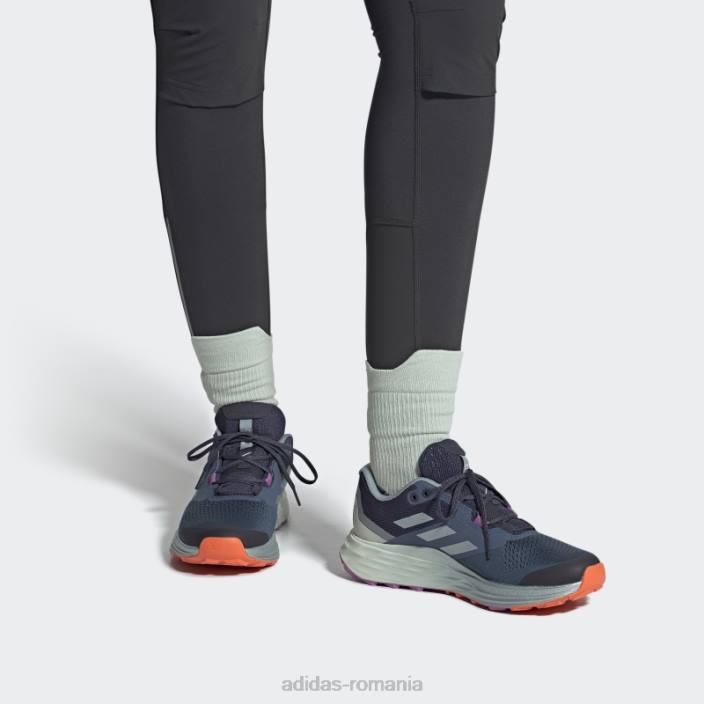 Adidas pantofi de alergare pe trail steel terrex two flow adidas femei oțel/gri met/liliac 2JBN8745