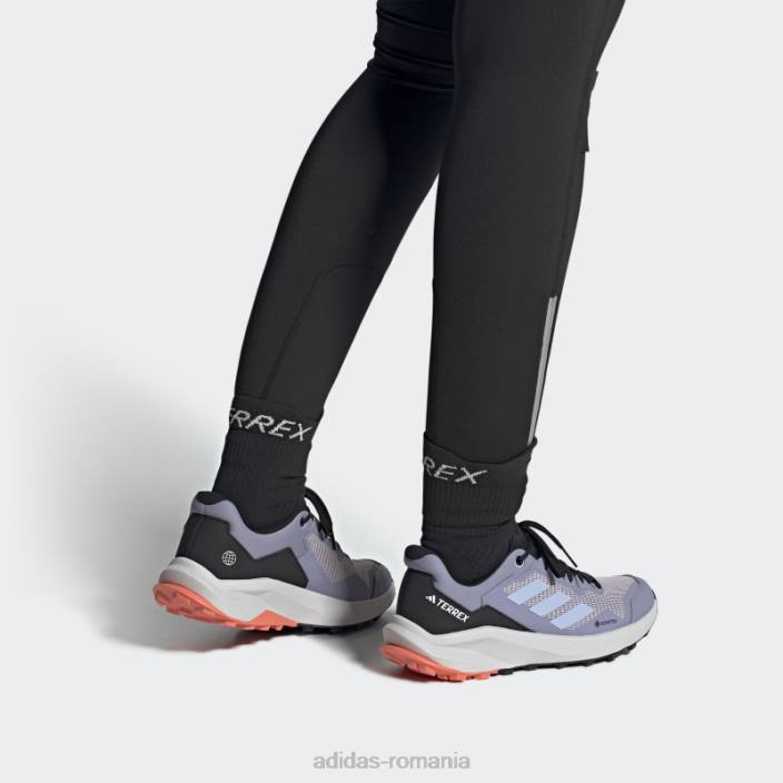 Adidas pantofi de alergare terrex trail rider gore-tex violet argintiu adidas femei argintiu violet/albastru zori/coral 2JBN16080