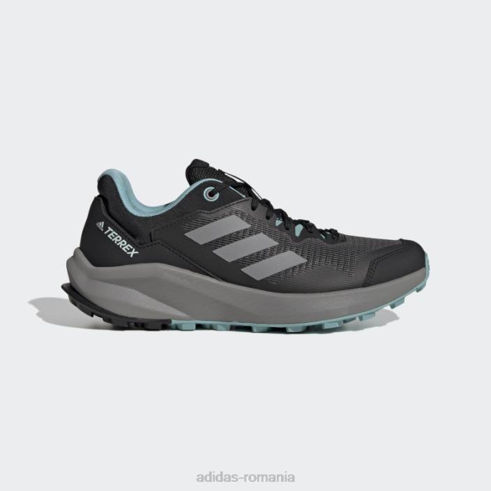 Adidas pantofi de alergare terrex trailrider negri femei negru/gri/mentă ton 2JBN8804