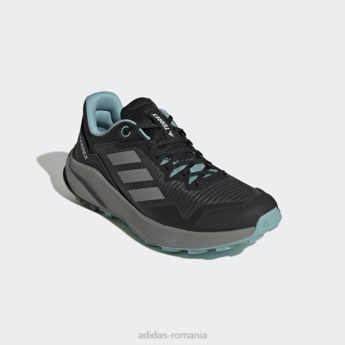 Adidas pantofi de alergare terrex trailrider negri femei negru/gri/mentă ton 2JBN8804