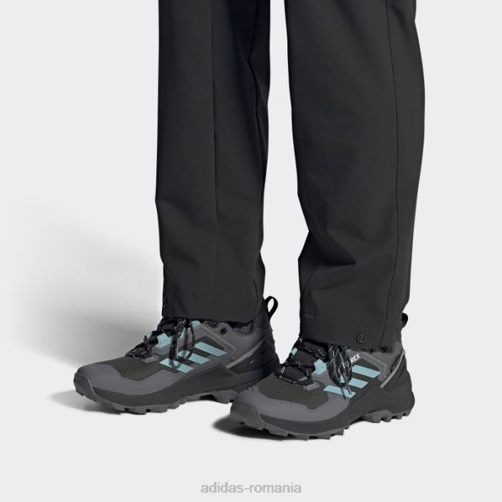 Adidas pantofi de drumeție negri terrex swift r3 gore-tex fierbinți femei gri/mentă ton/negru 2JBN8419