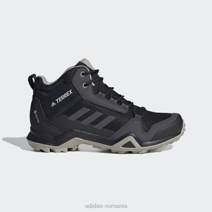 Adidas pantofi de drumeție terrex ax3 mid gore-tex negri femei negru/gri/gri metal 2JBN15968