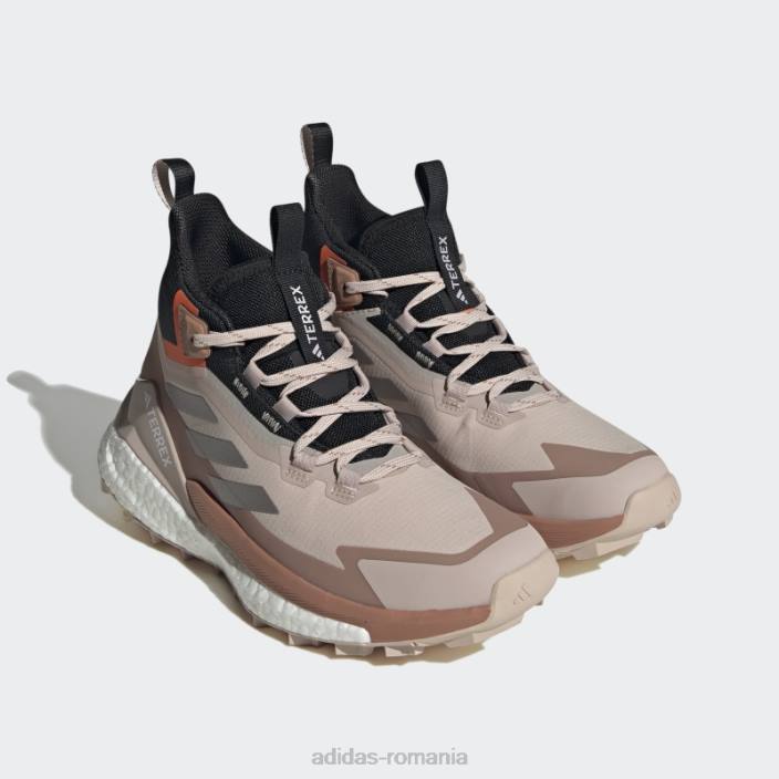 Adidas pantofi de drumeție terrex free hiker gore-tex 2.0 taupe adidas femei taupe/taupe met/orange 2JBN16008