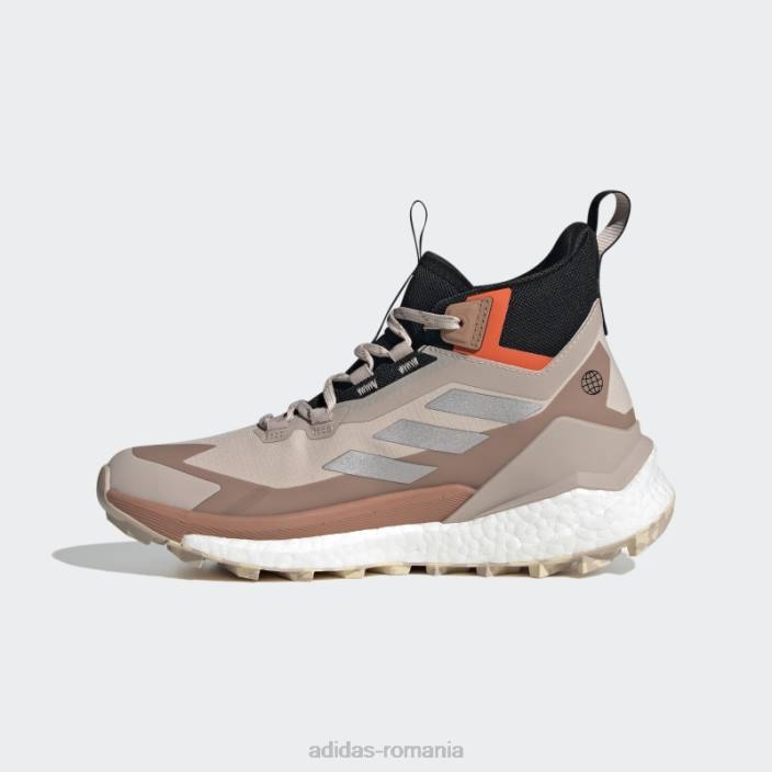 Adidas pantofi de drumeție terrex free hiker gore-tex 2.0 taupe femei taupe/taupe met/orange 2JBN8431