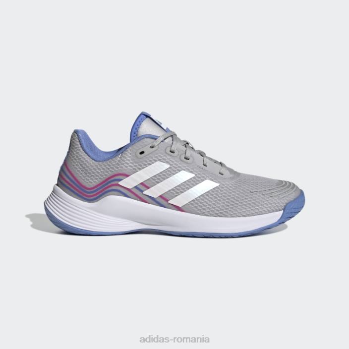 Adidas pantofi de volei novaflight gri adidas femei zori gri/alb/argintii 2JBN16083