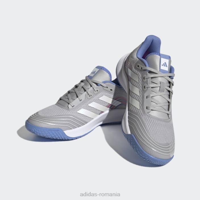 Adidas pantofi de volei novaflight gri adidas femei zori gri/alb/argintii 2JBN16083