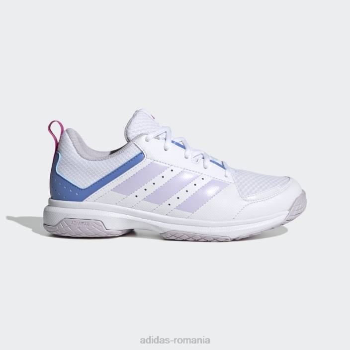Adidas pantofi indoor ligra 7 alb femei alb/argintiu zori/albastru 2JBN15988