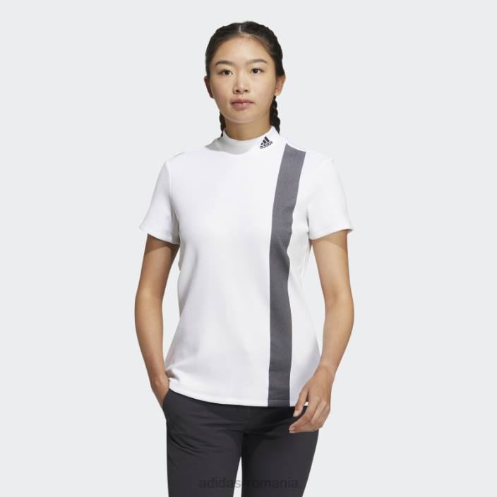 Adidas Cămașă albă aeroready cu 3 bare cu gât fals femei alb 2JBN22817