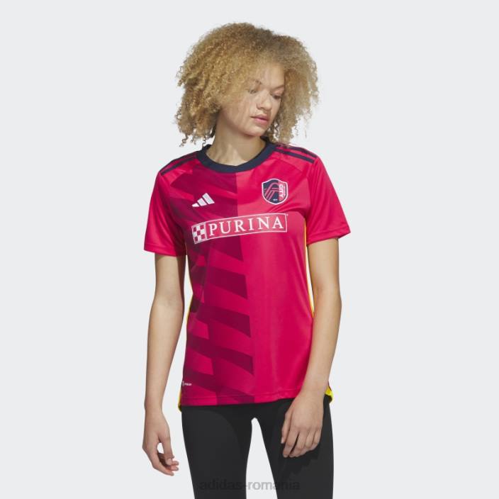 Adidas Sf. tricou home louis city sc 23/24 roz femei roz/galben 2JBN22885