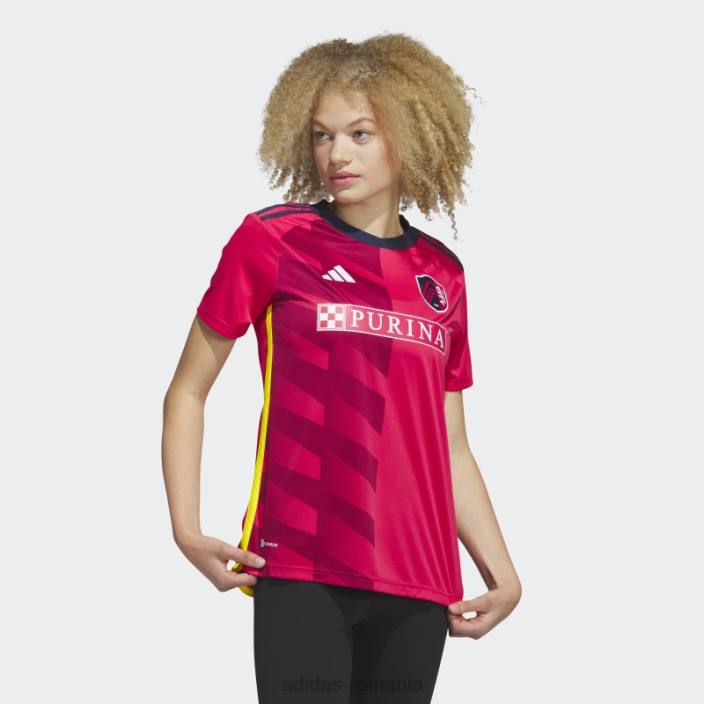 Adidas Sf. tricou home louis city sc 23/24 roz femei roz/galben 2JBN22885