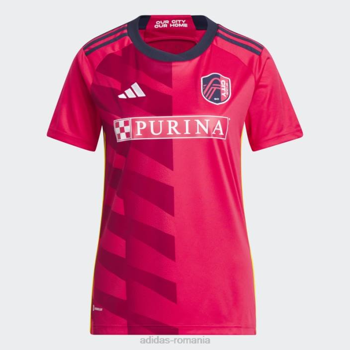 Adidas Sf. tricou home louis city sc 23/24 roz femei roz/galben 2JBN22885