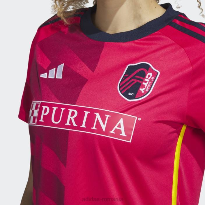 Adidas Sf. tricou home louis city sc 23/24 roz femei roz/galben 2JBN22885