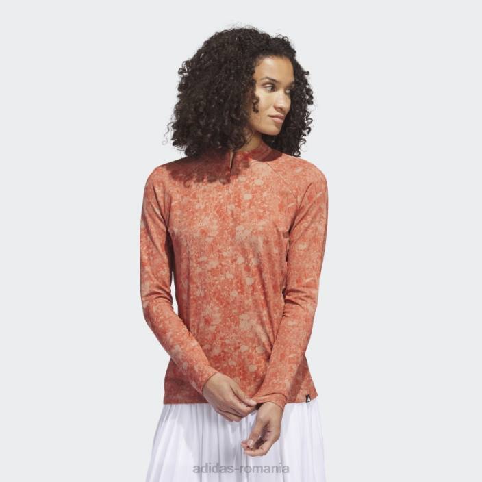 Adidas cămașă de golf cu mânecă lungă cu imprimeu ultimate365 tour roșu adidas femei roșu 2JBN22770