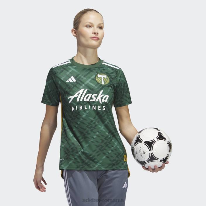 Adidas portland timbers 23/24 tricou acasă tech forest femei tech forest/alb 2JBN22952
