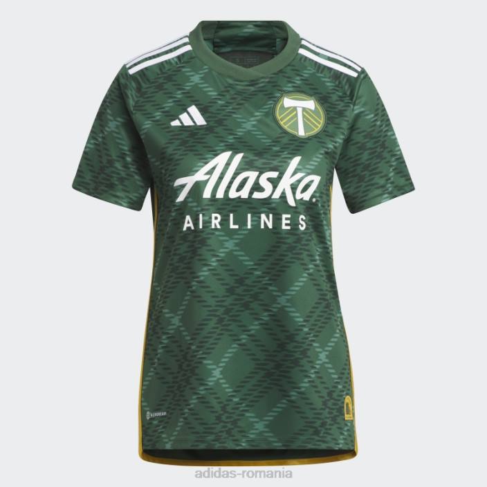 Adidas portland timbers 23/24 tricou acasă tech forest femei tech forest/alb 2JBN22952