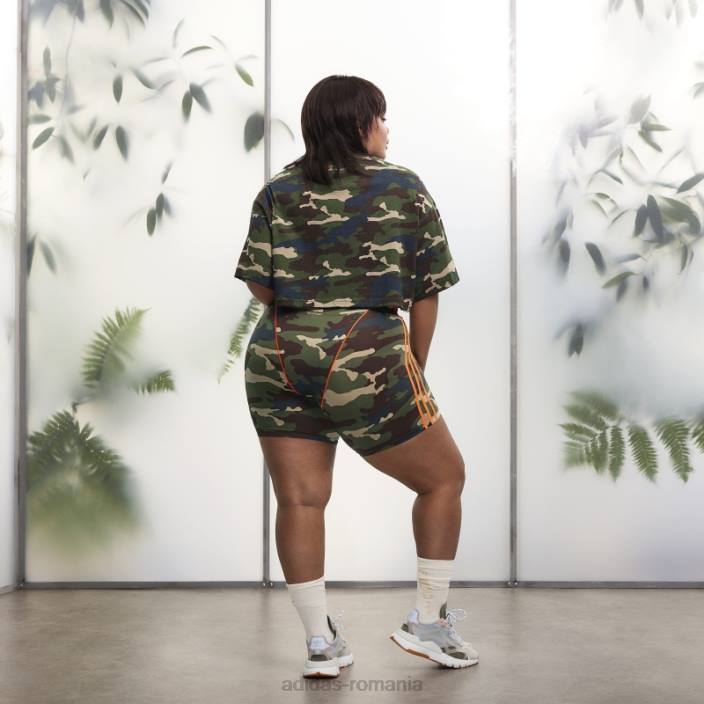 Adidas tricou crop (plus size) camo print adidas femei imprimeu camo 2JBN23256