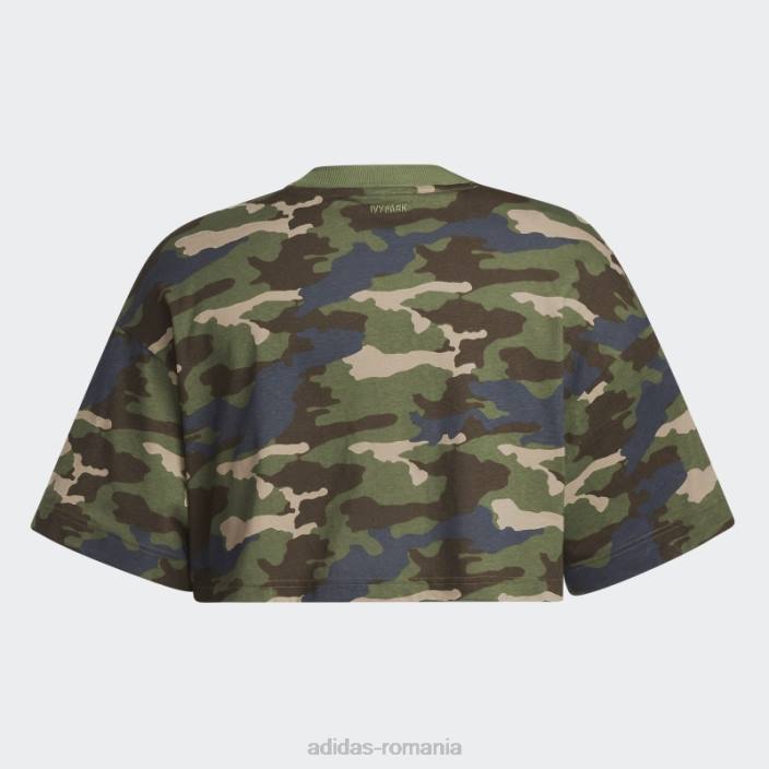 Adidas tricou crop (plus size) camo print adidas femei imprimeu camo 2JBN23256