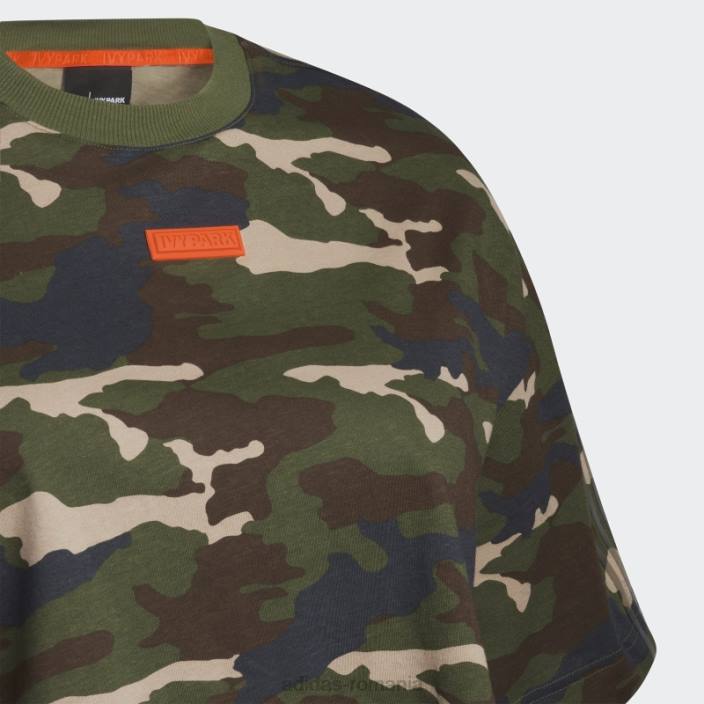 Adidas tricou crop (plus size) camo print adidas femei imprimeu camo 2JBN23256
