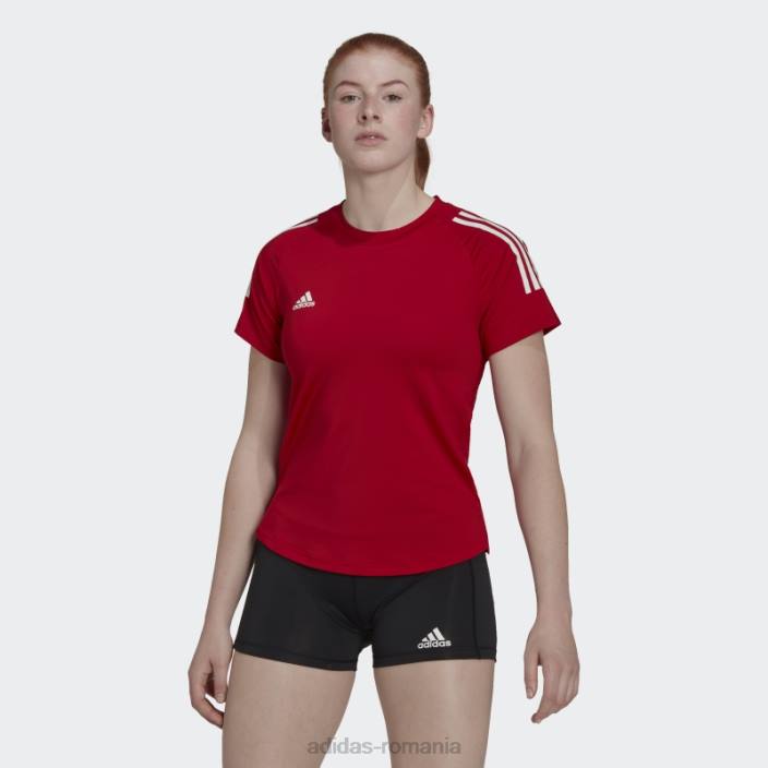 Adidas tricou hilo roșu femei rosu alb 2JBN22654