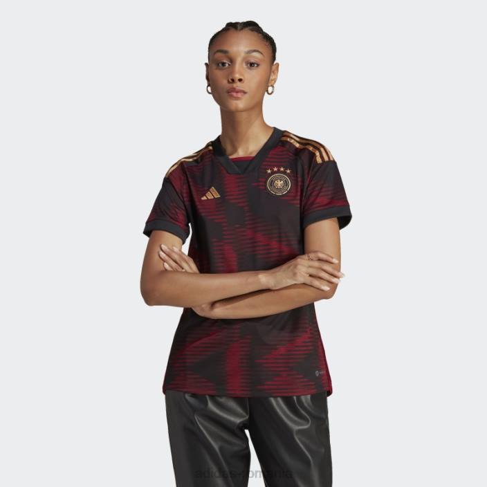 Adidas tricou negru deplasare germania 22 femei negru 2JBN22891