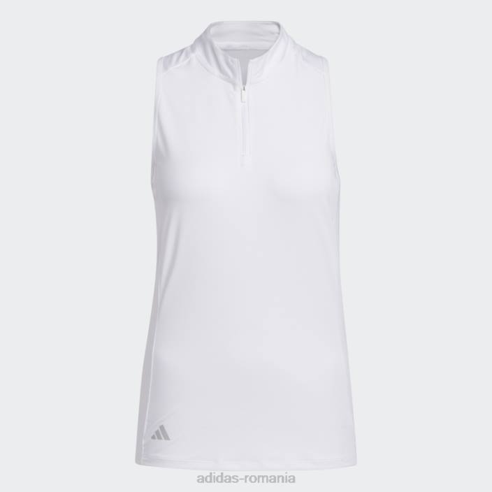 Adidas tricou polo alb fără mâneci cu spatele cros femei alb 2JBN22846