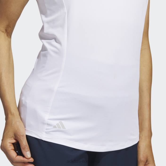 Adidas tricou polo alb fără mâneci cu spatele cros femei alb 2JBN22846
