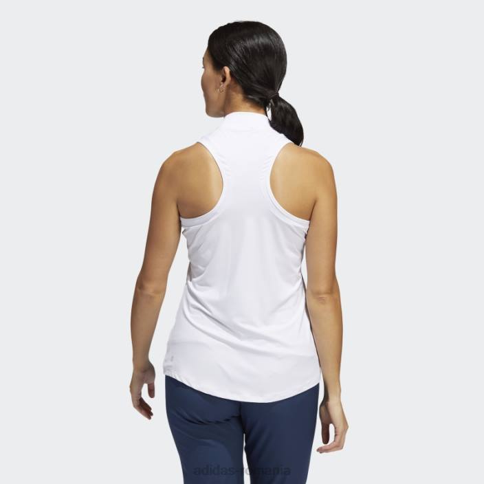 Adidas tricou polo alb fără mâneci femei alb 2JBN22649