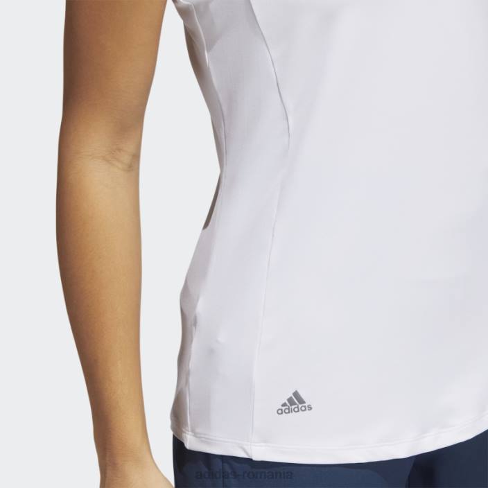 Adidas tricou polo alb fără mâneci femei alb 2JBN22649
